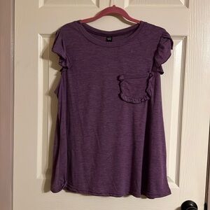 Emery Ruffle Sleeve Pocket Tee 1XL